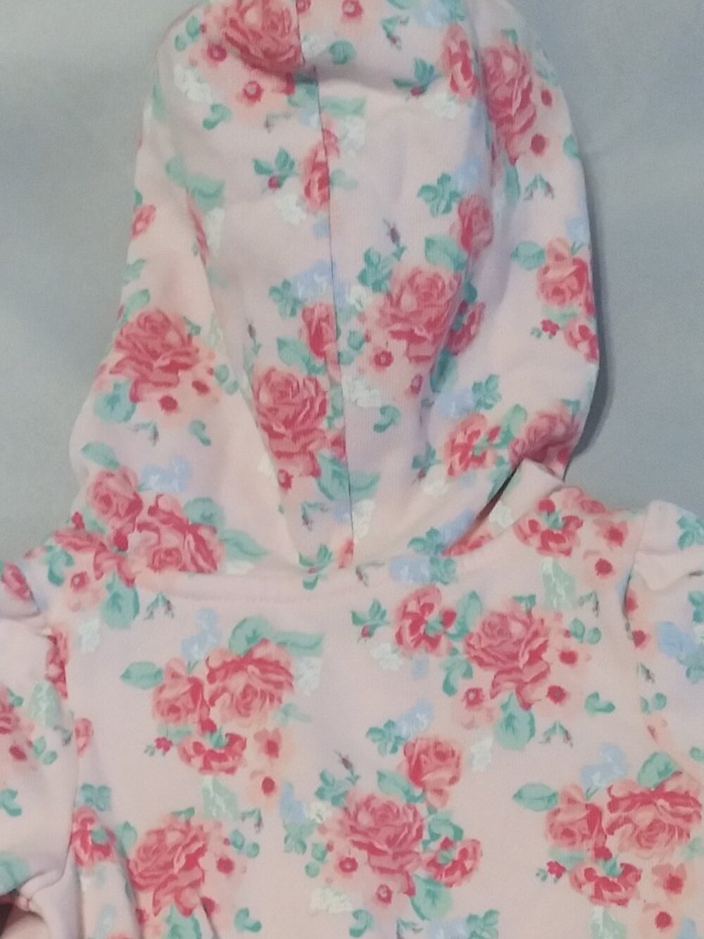 Janie and Jack Floral Print Hoodie DRESS 18-24 Months - Picture 3 of 11